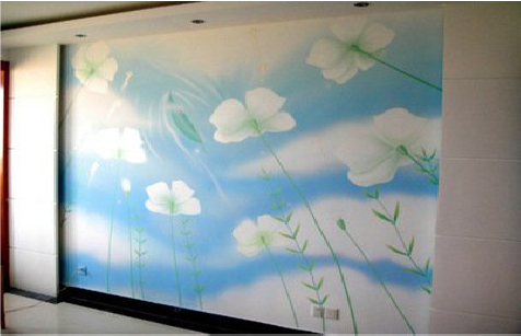 周宁画墙绘怎么画好白云的蓬松感？