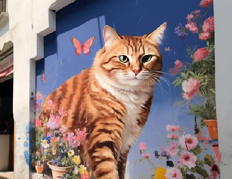 周宁自己绘制有个性的手绘墙