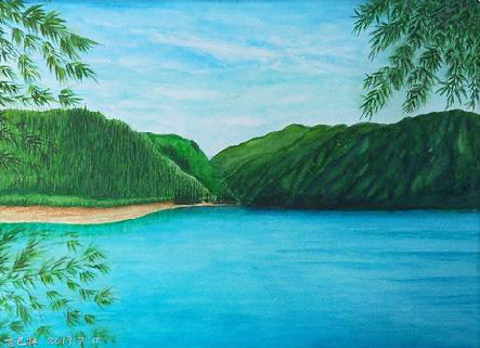 周宁在墙绘中，如何绘画绿水青山？